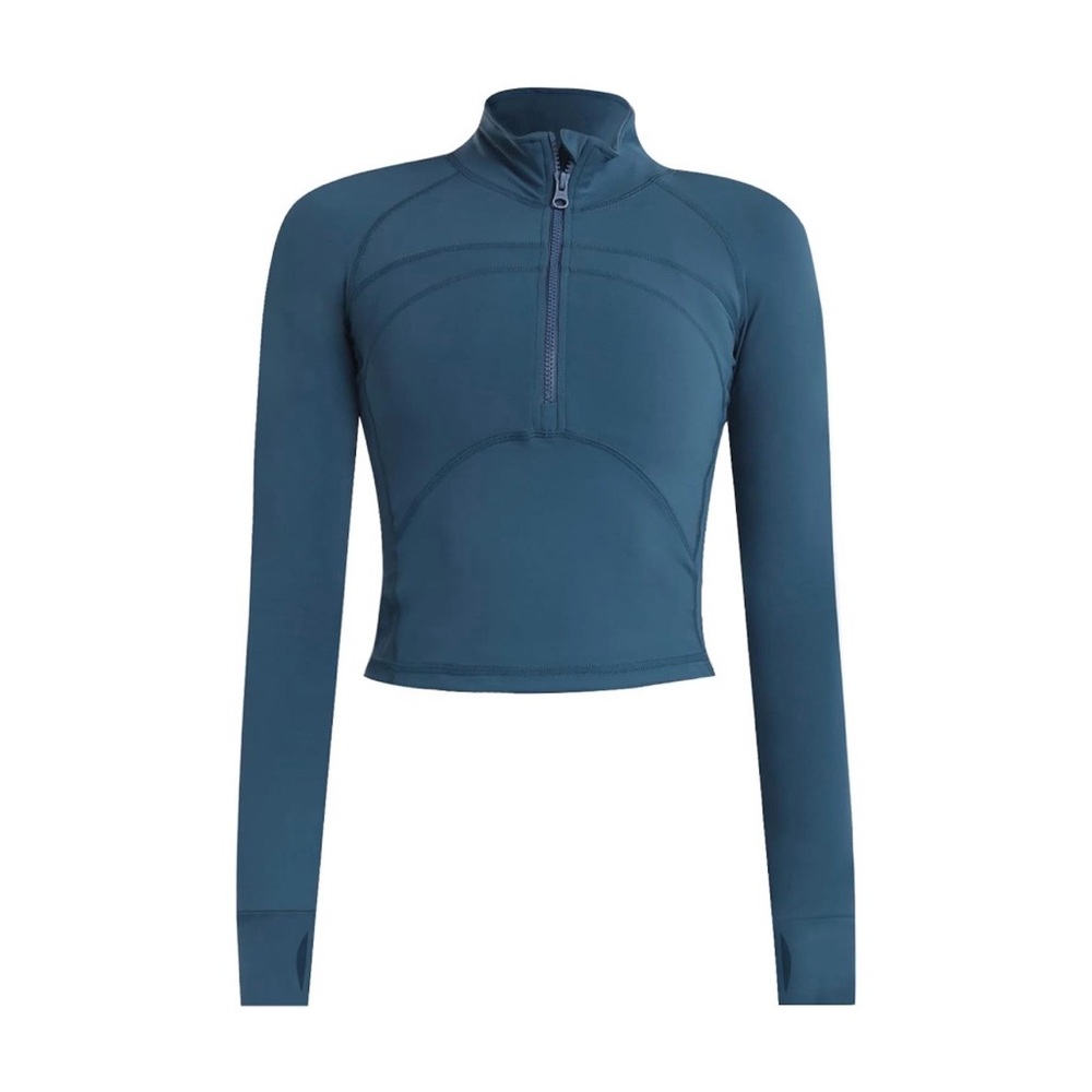 Women's Cropped Workout Jacket 1/2 Zip Pullover